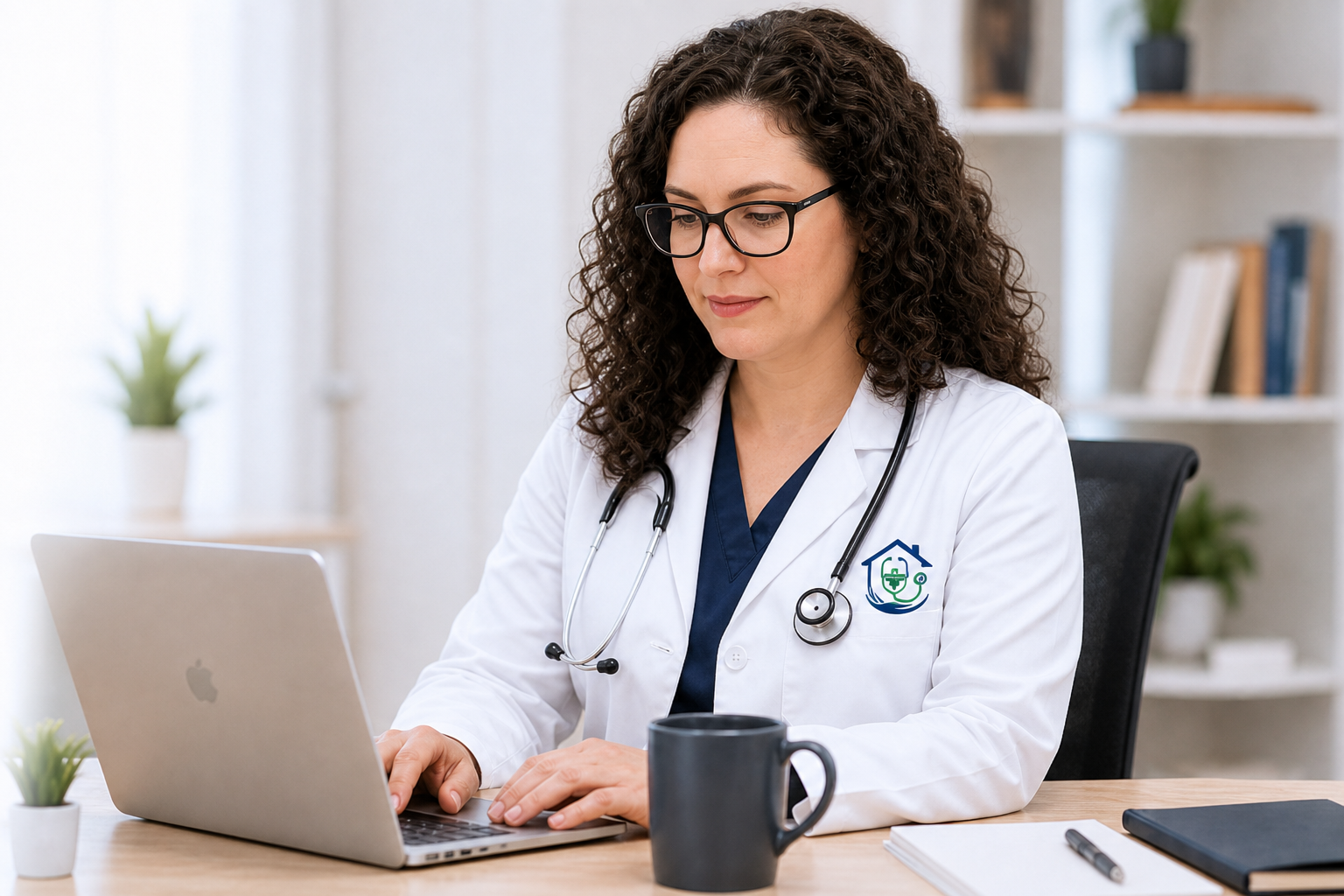 At Home Telemedicine practitioner providing care